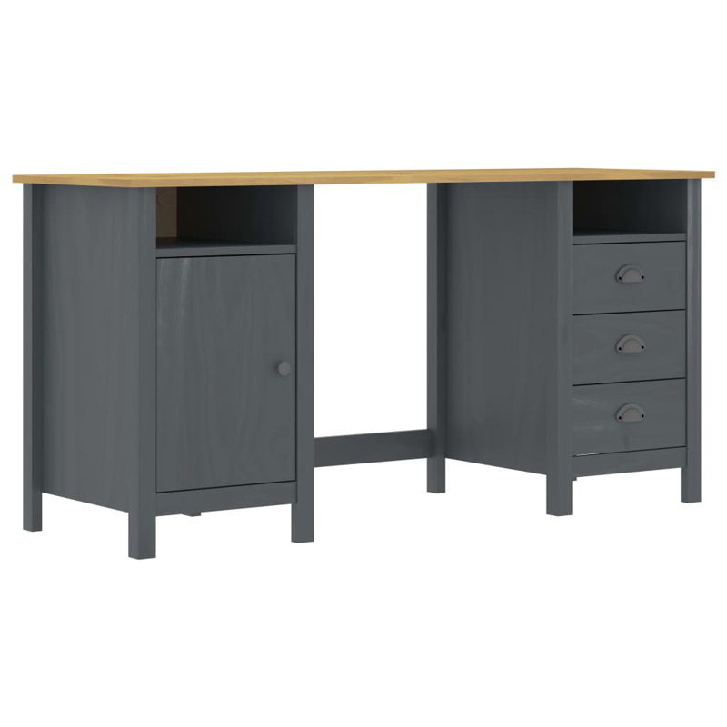 Miceli Hill Range Computer Desk, Brown, Grey