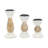 9.95'' H Wood Tabletop Candlestick
