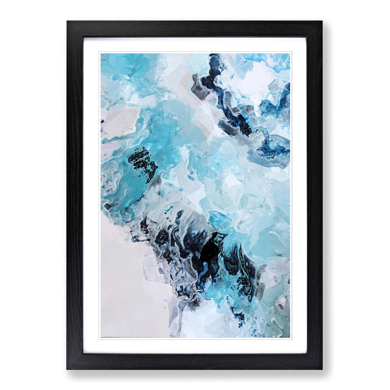 Times of Mine in Abstract - Picture Frame Graphic Art Print, Black, 50cm H x 35cm W x 2cm D