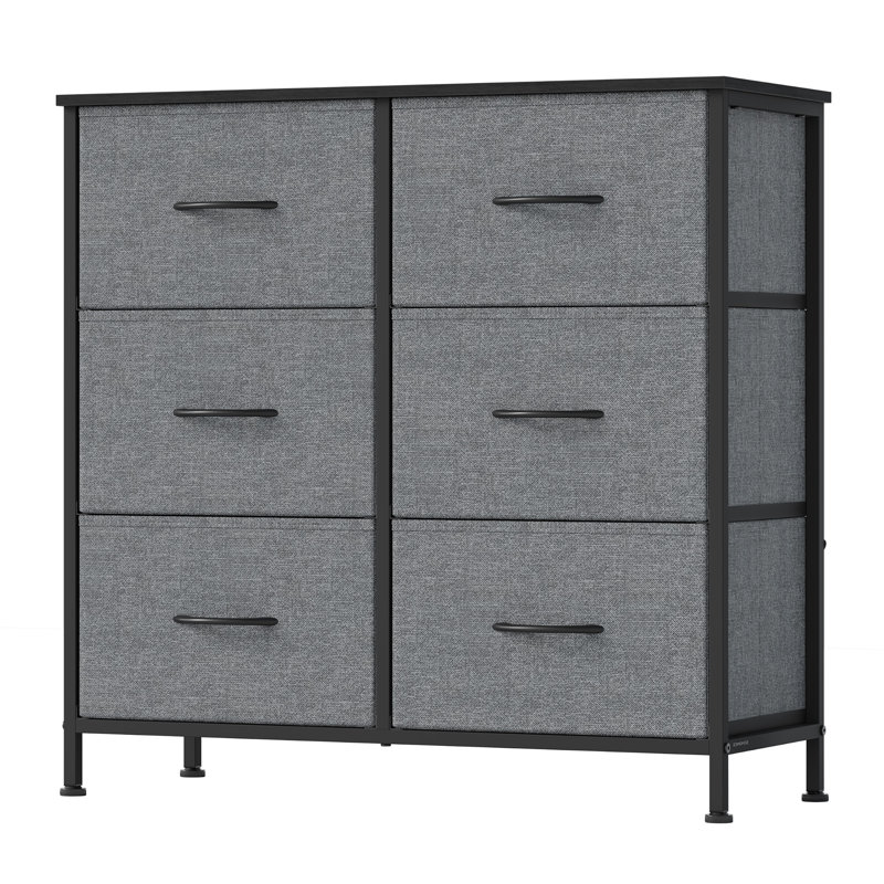 76.7cm W 6 - Drawer Chest of Drawers, Slate Grey