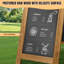Wooden A Board Pavement Sign, 75x66x40 CM | Double Sided Outdoor Chalkboard | Heavy Duty Blackboard Sandwich Board for Cafe, Restaurant, Pub or Shop