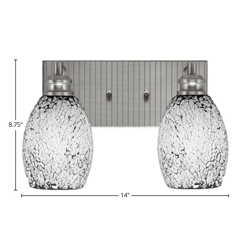 Éclairage pour meuble-lavabo à 2 lumières Gulpacha, Nickel brossé
