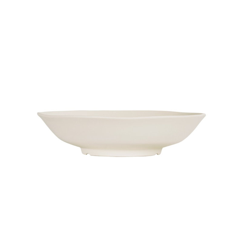 Hand Thrown 12" Diameter Bowl, Ivory