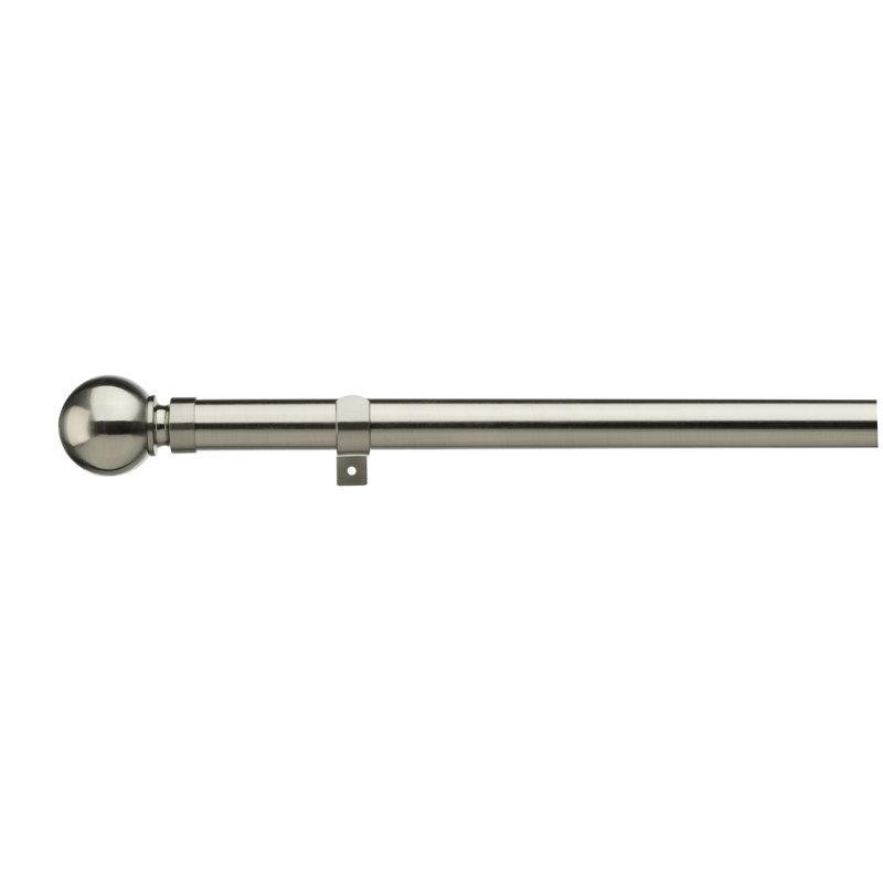 Demarcus 2.8cm Single Pole, 300cm, Satin Steel