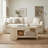 Allyannah 31.1" Modern Contemporary Square Coffee Table with Shelf-1811616400