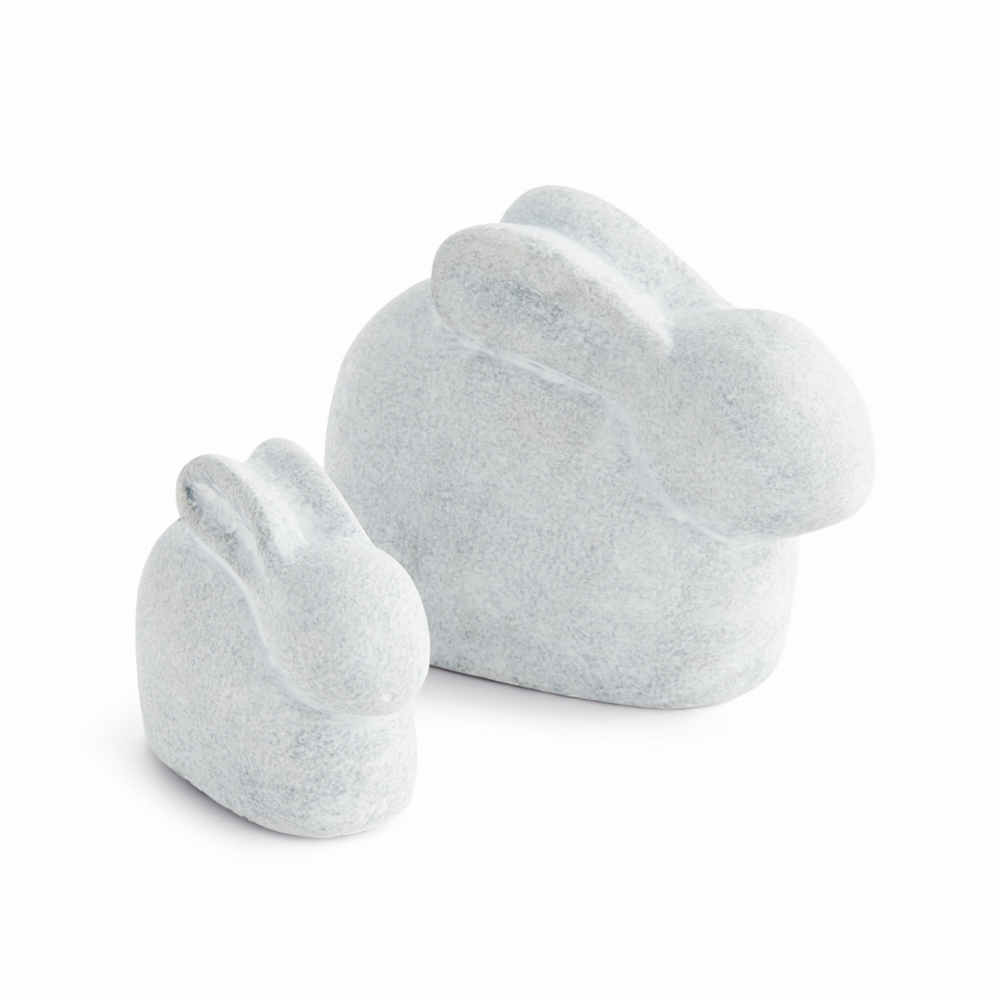 Whitewash Concrete Rabbit Garden Sculptures