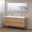 Meuble-lavabo mural de 152 cm avec lavabo intégré en résine