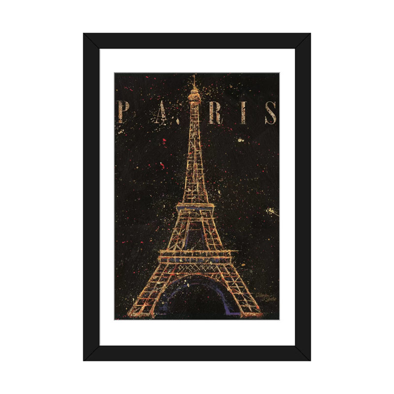 «Cities at Night I», art textuel sur toile tendue, H 32 po x l 24 po x P 1 po, Papier d'art encadré noir, Blanc
