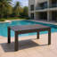 Table basse d'extérieur 43 "en aluminium toutes saisons, rectangle gris moderne d'extérieur | Idée cadeau-3638235-257391187