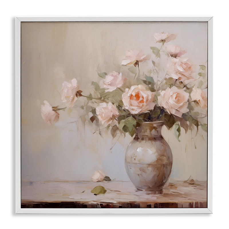 Giclée romantique encadrée, design par Arlington Prints, H 12 po x l 12 po, Estampe numérique encadrée blanc bord de mer