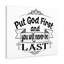 «Put God First» - impression sur toile tendue-53643623