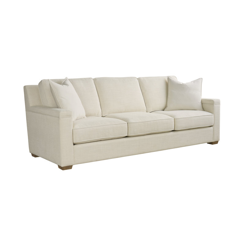 Leah 99" Sofa in High Performance Asbury Oatmeal Fabric
