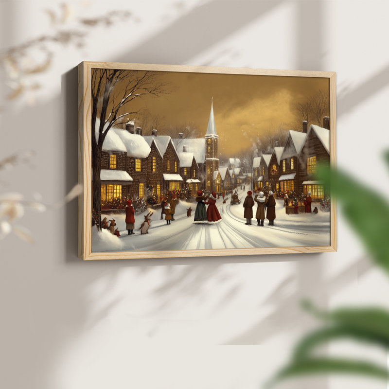 Art de Noël - CMXV - reproduction encadrée, H 11 po x l 14 po, Naturel