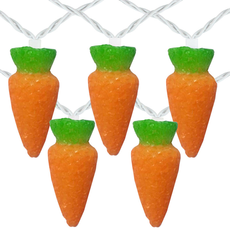 Guirlande de 10 guirlandes de Pâques orange 10 fils