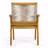 Set Of 2 Outdoor Patio Dining Chair, Teak Finish Wood Frame And Mix Brown Rope, Natural Courtyard Style, 400Lbs Capacity