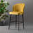 Modern Bar Stool Set, Black, 20.5 x 38.2 x 16.5 inches | 100% Melamine Coated Particle Board, 0.7 in Thickness | Stylish 100% Polyester Fabric Seats, Sturdy Metal Legs, Ideal for Industrial Spaces-137102226-137102220
