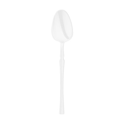 Cuillères à dessert jetables en plastique blanc uni Moderno - 240 cuillères