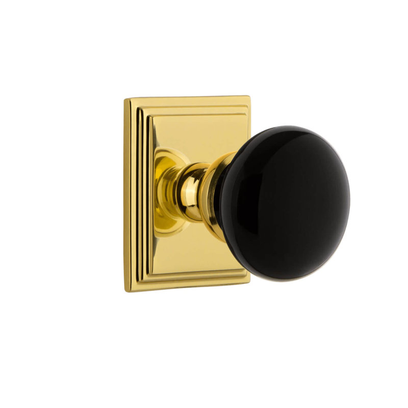 Rosette Grandeur Carré avec bouton Coventry, Laiton éternel, 2.75"