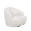 Chaise d'appoint pivotante rembourrée en polyester Lukas-129950702