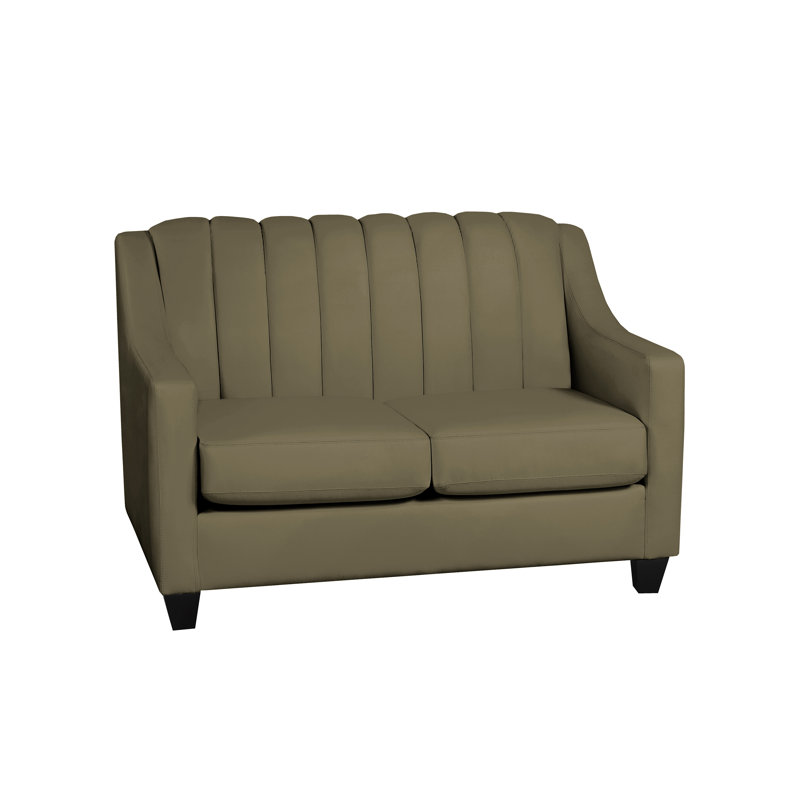 Causeuse en cuir Conkling, Similicuir taupe