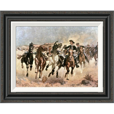 " Dismounted: The 4th Troopers Moving " by Frederic Remington
