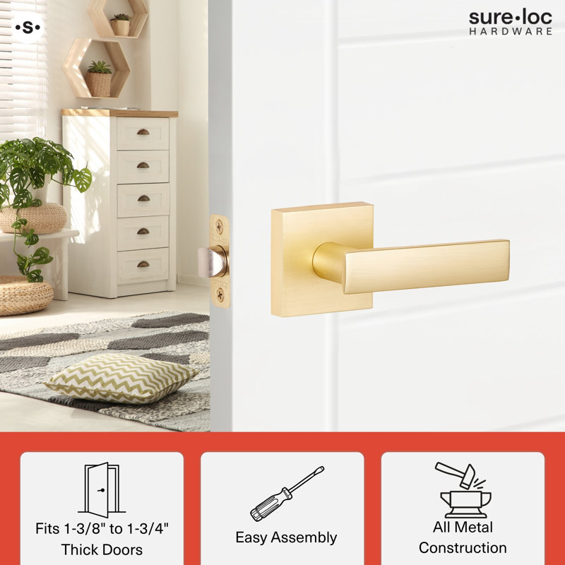 Cortina Entry Lever, Satin Nickel