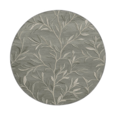 Botanical Gray Indoor and Outdoor Area Rug
