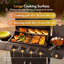 VonHaus 4 - Burner Countertop Natural Gas 9500 BTU Gas Grill with Side Burner and Cabinet