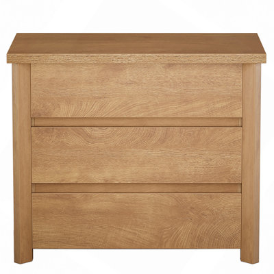 32" Farmhouse Nightstand With 3 Drawers, Bedside Table With Ample Storage For Bedroom & Living Room