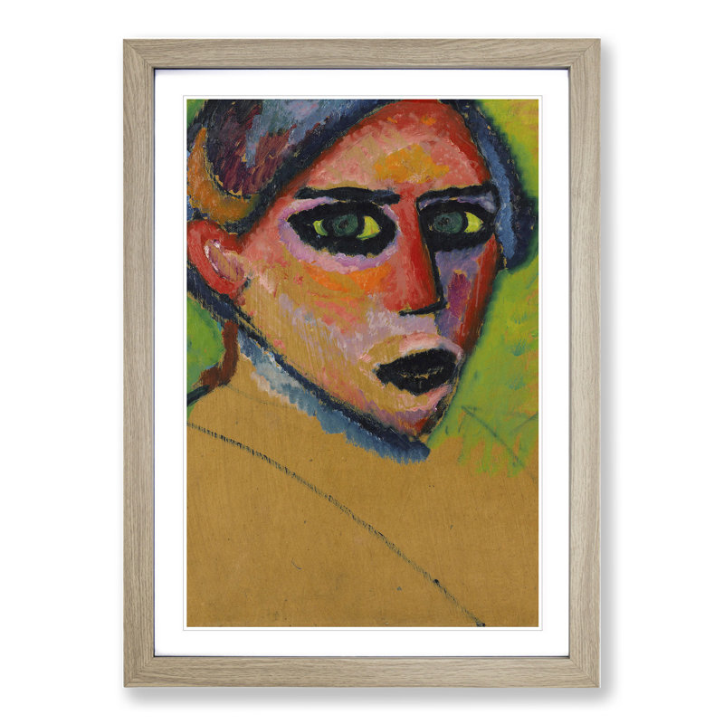Portrait of a Woman Vol.5 by Alexej Von Jawlensky - Picture Frame Painting, Oak Framed, 36cm H x 27cm W x 2cm D