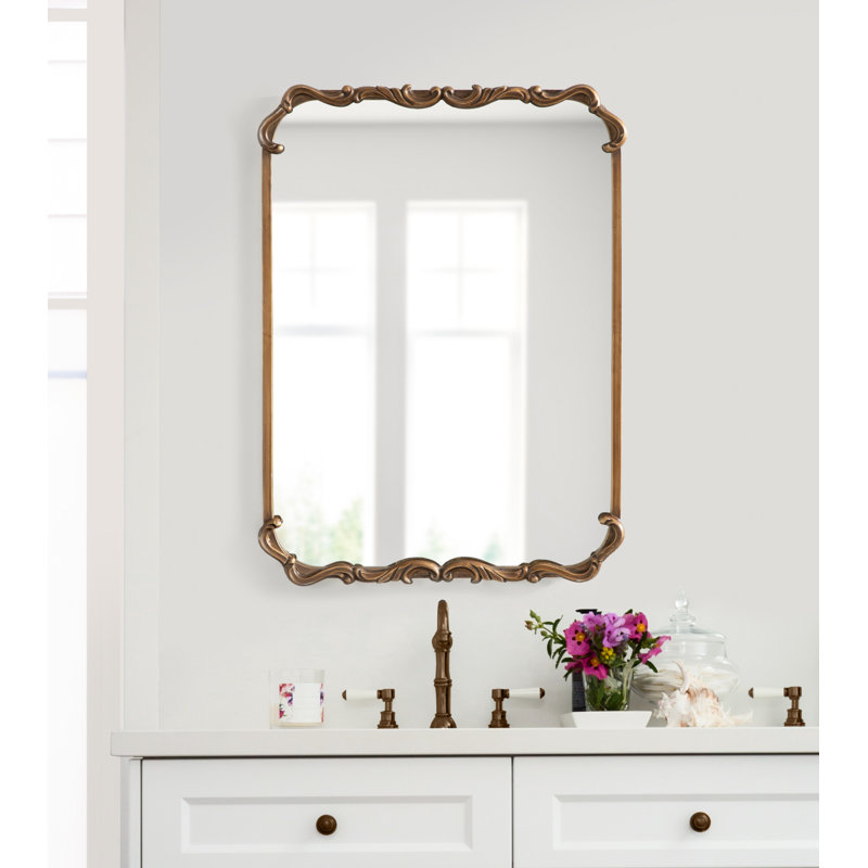 Miroir mural Ornate, Doré vieilli