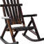 Chaise berçante en bois brun
