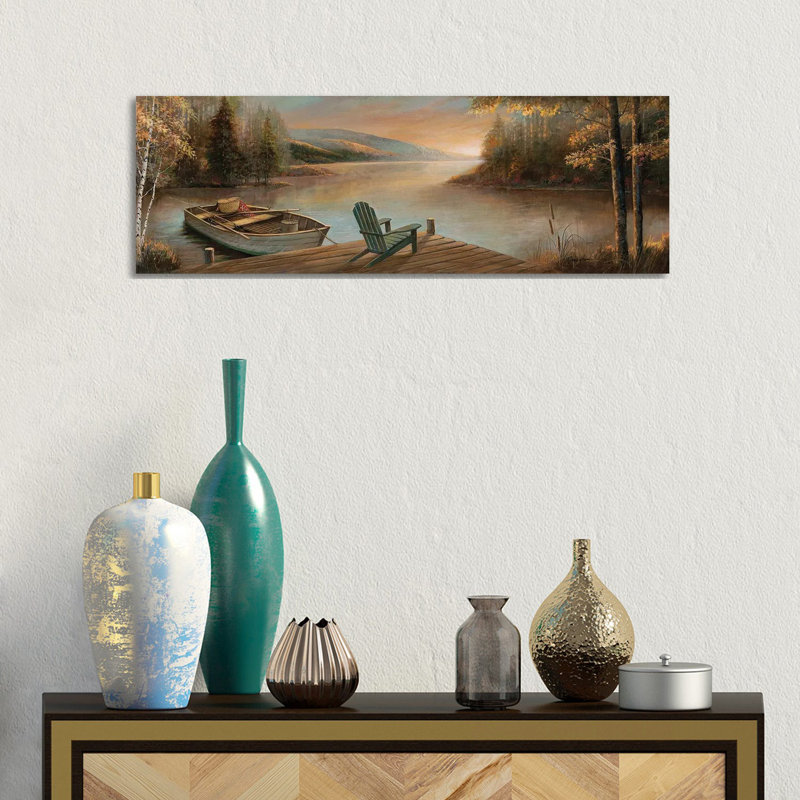 Tranquil Waters by Ruane Manning - Wrapped Canvas Panoramic Gallery-Wrapped Canvas Giclée, 30.48 cm H x 91.44 cm W