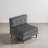 Upholstered Gray Tufted Corduroy Armless Chair with Pillow Back, Single Chair Module Part For Sectional Sofa-285358887