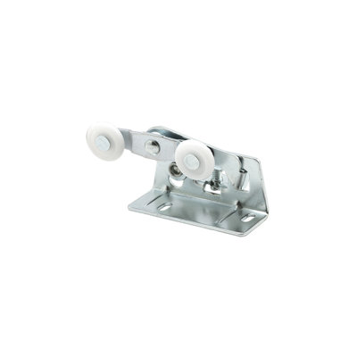 FHC N6530 Top Mount Twin Pocket Door Roller, Stamped Steel Housing Material, 7/8" Roller Diameter, 1-3/8" Door Thickness, Silver Housing Finish