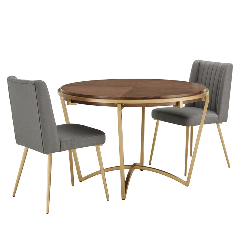 Ensemble repas pour 2 personnes Simmerman, Sergé à chevrons gris