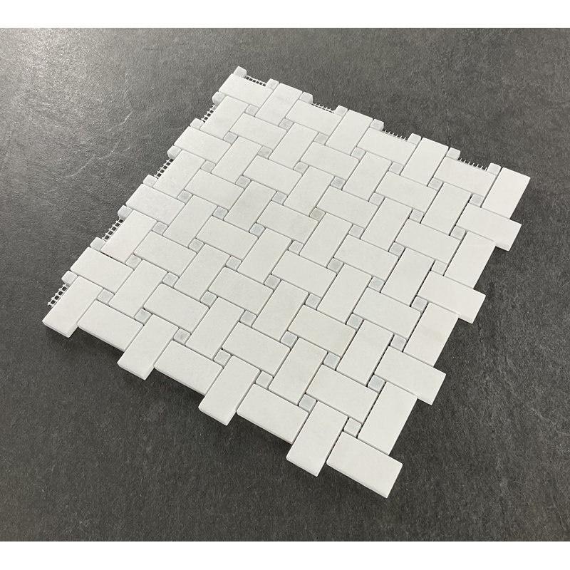 Marble Basketweave Moasic Floor Use Wall Tile