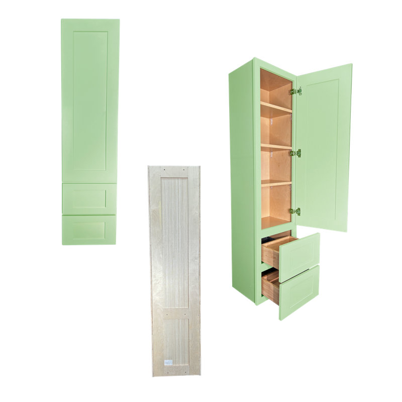 15' Wide by 60 Tall Bathroom Towel Cabinet - Shaker Style