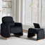 Chaise berçante en velours côtelé avec repose-pieds Rocking Chairs-1630523455