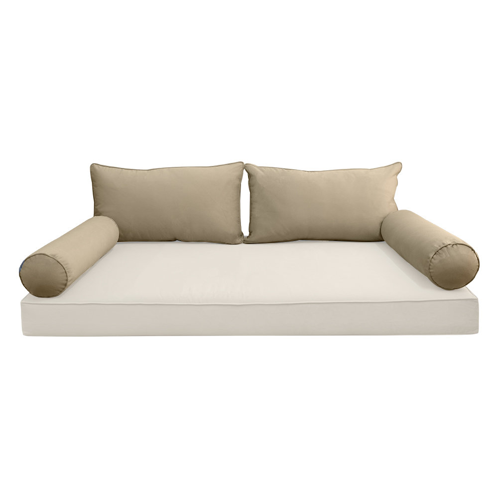 Daybed Slipcover, TWIN or FULL Mattress Cover, Fitted Daybed Cover,  Over-sized Seat Cushion, 