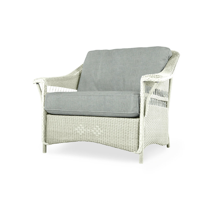 Nantucket Outdoor Lounge Chair, Remy Graphite, Ivory