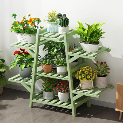 Kris Bamboo Plant Shelf Stand 7 Tier for Indoor and Outdoor Use by Arlmont & Co.