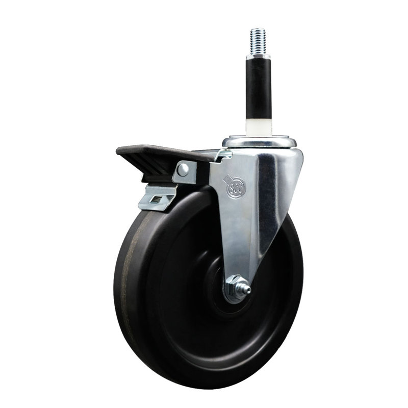 Phenolic Swivel 7/8 Inch Expanding Stem Caster with Brake SCC