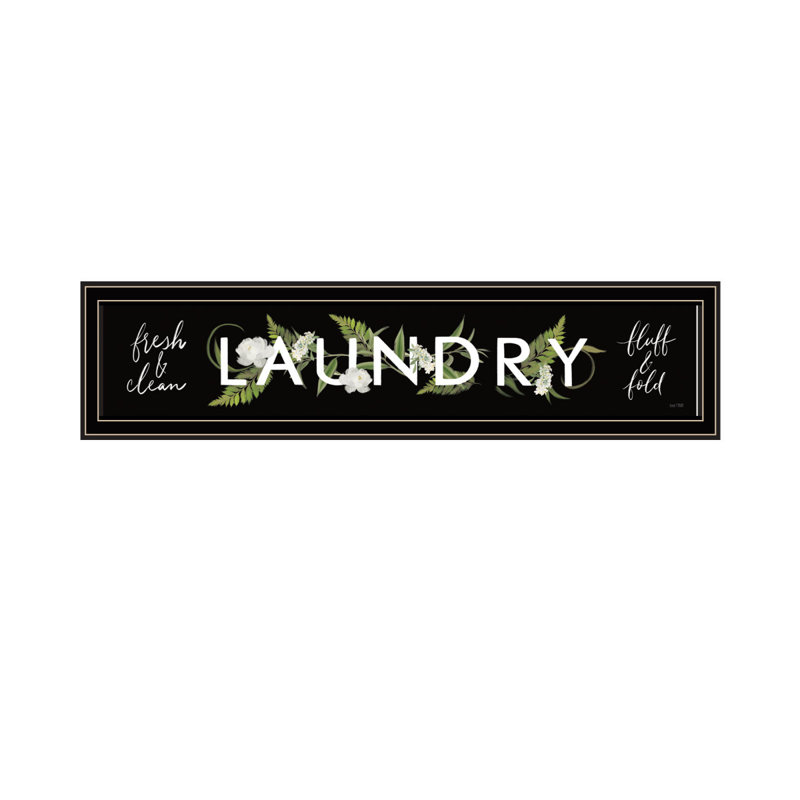 «Laundryfresh & Clean» par House Fenway, reproduction encadrée prête à accrocher, cadre noir