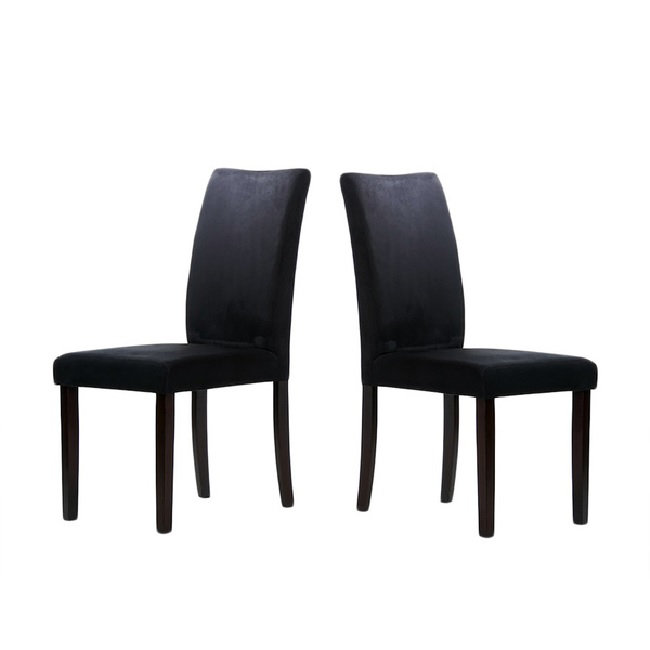 Chaise en bois massif, Noir