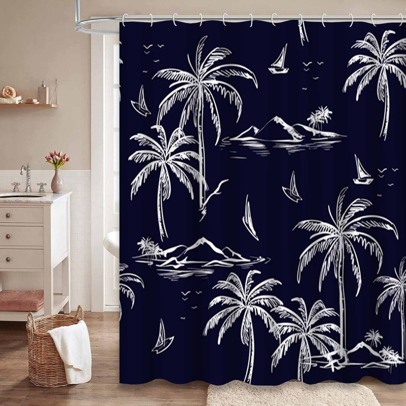 Rideau de douche Beautiful Island, L 72 po x l 84 po