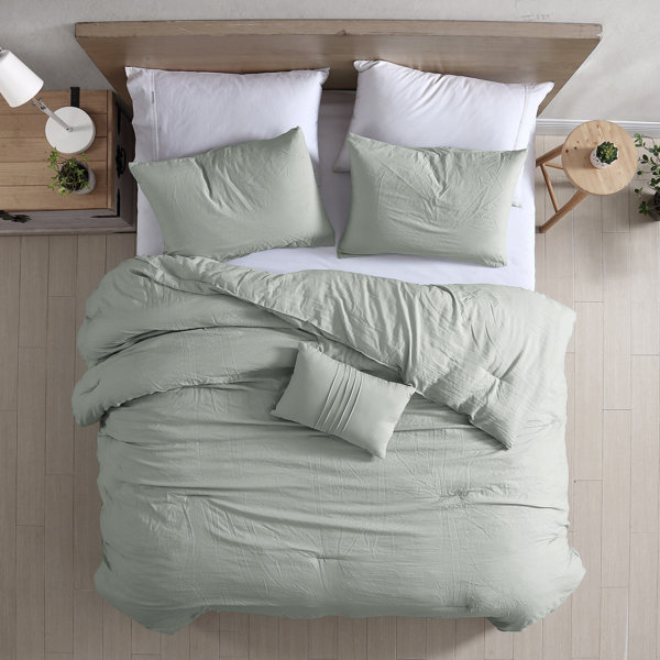 Maple&Stone Queen Comforter Set 8 Pieces Pinch Pleat Bed in A Bag, Grey  Comforte