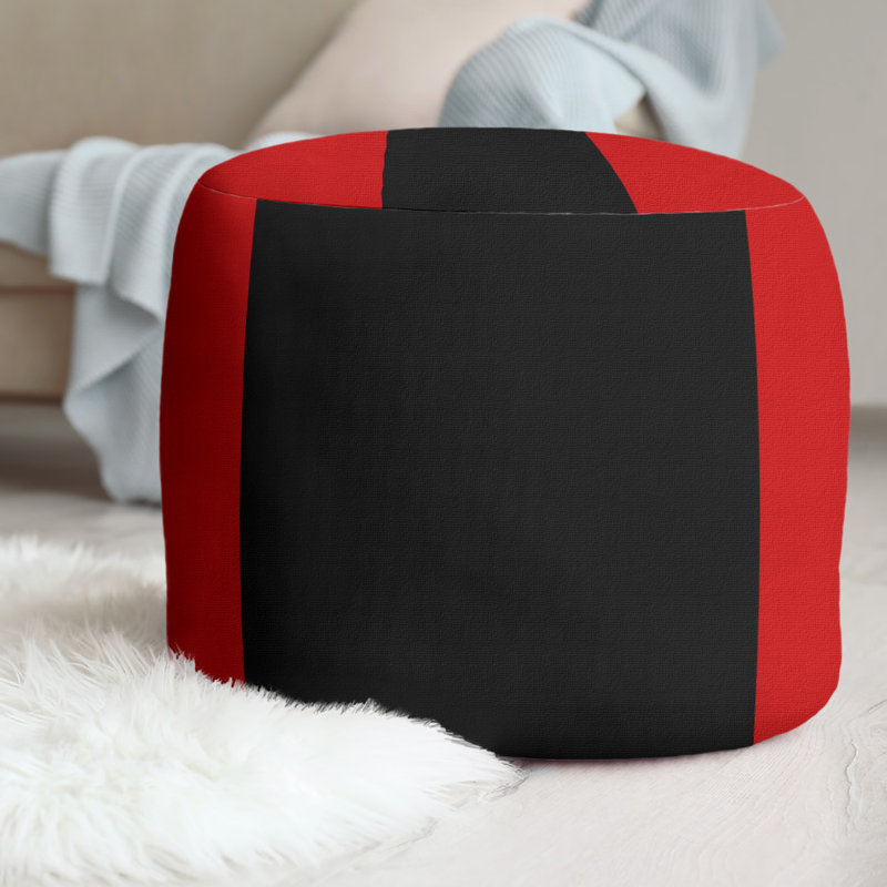 Repose-pieds 20,5 po, Rouge / noir / rouge