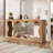 Enisha 63" D Scalloped 2-Tier Console Table-1604877341