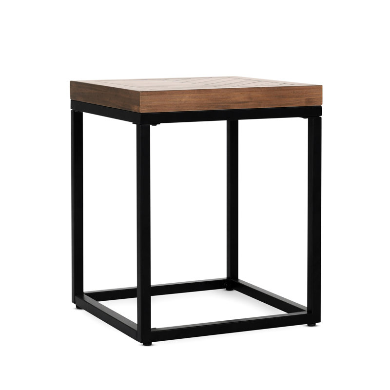 Solid wood frame end table Lenes